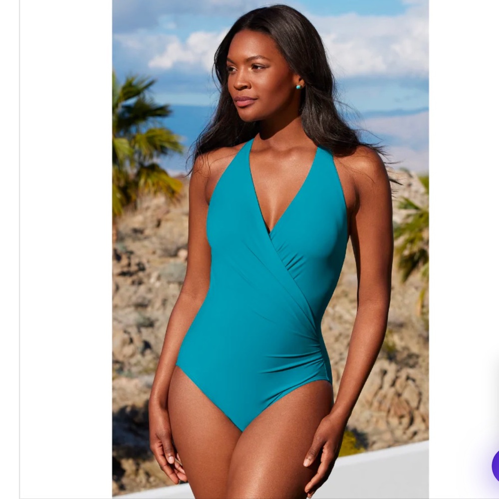 NWT MIRACLESUIT Rock Solid Wrapsody One Piece Swimsuit